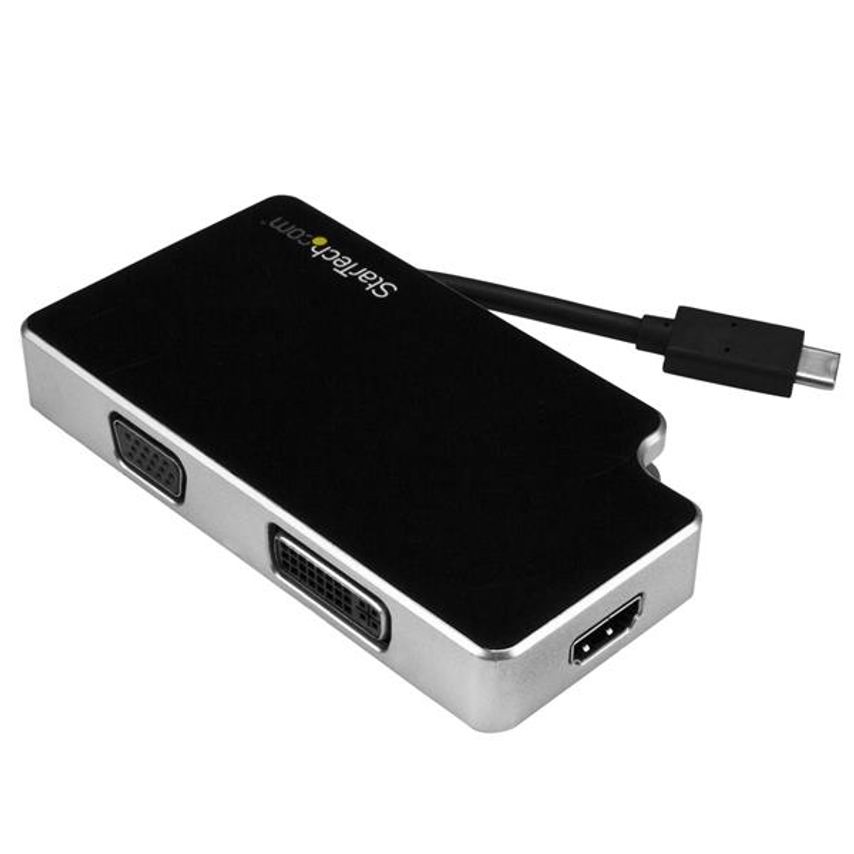 Shop Startech 3in1 USBC to VGA DVI or HDMI Adapter USB Hubs