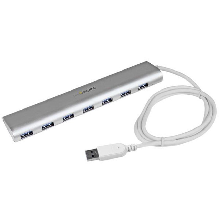 Port USB 3 Hub With Built In Cable