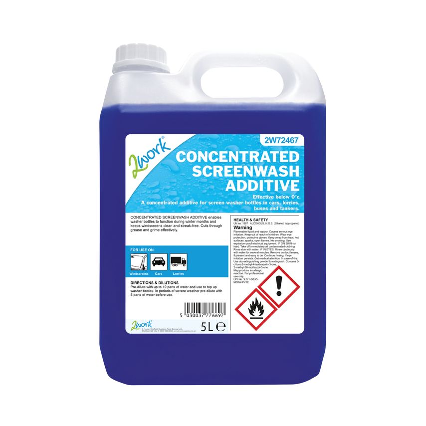 2Work Screen Wash Additive Concentrate Formula 5L - 2W72467
