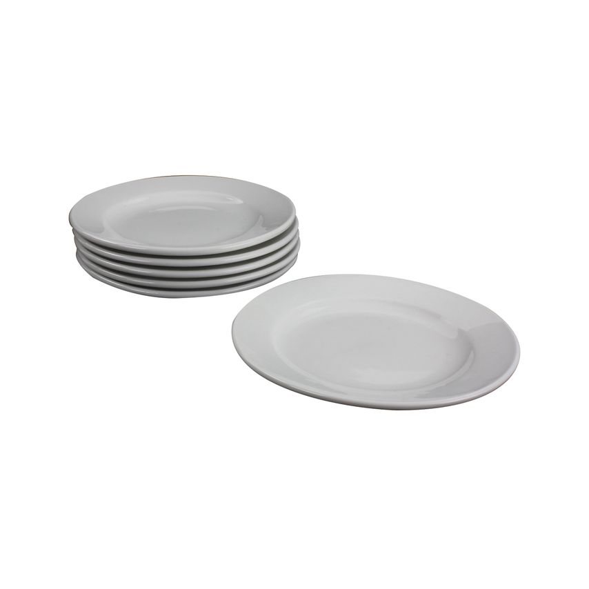Value Product White 170mm Porcelain Plate (Pack of 6)