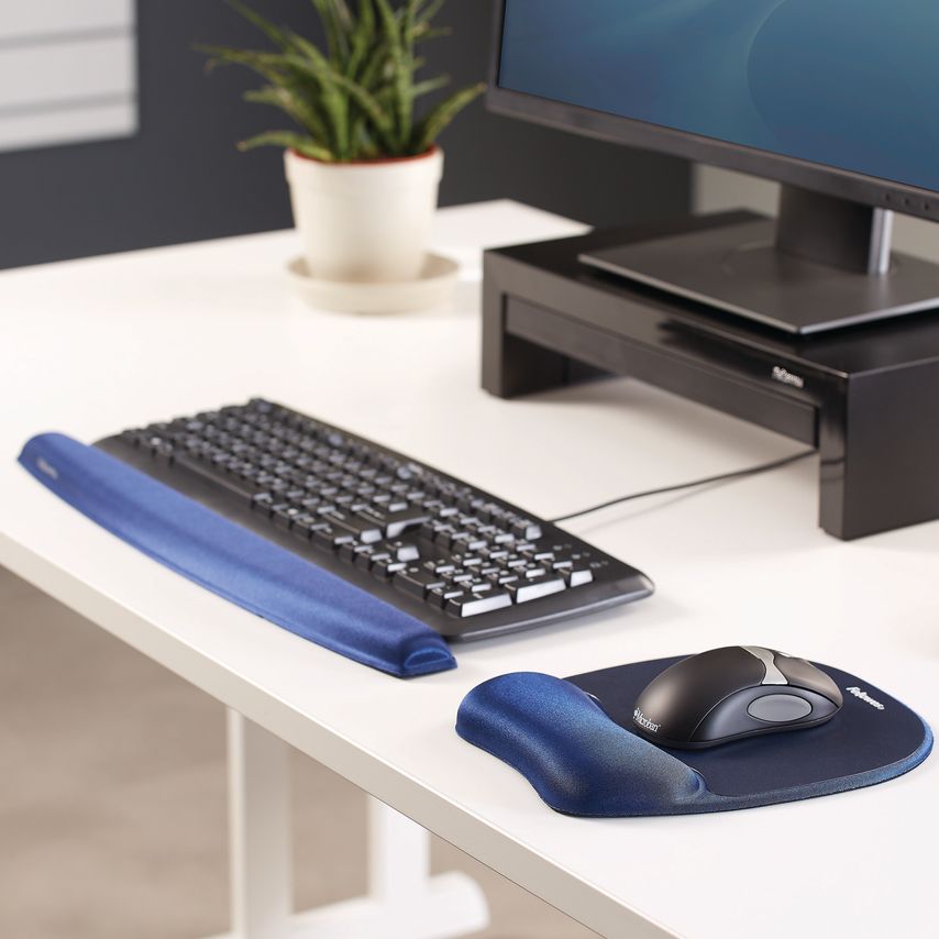 Memory Foam Mouse Pad Wrist Support Sapphire Blue 9172801