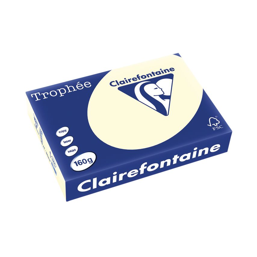 Clairefontaine Trophee Card A4 160gm Ivory (Pack of 250) 1101C