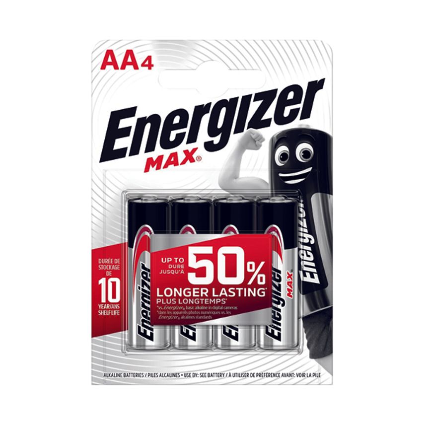 Shop Energizer MAX E91 AA Batteries (Pack of 4) E300112500 Computers