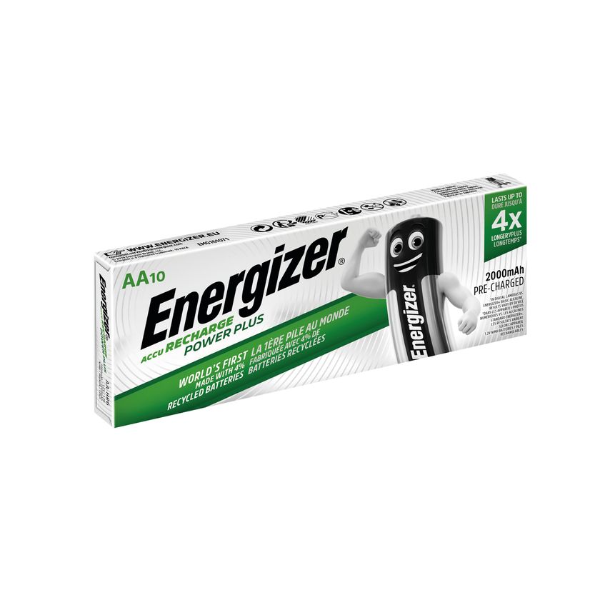Shop Energizer Rechargable Aa Batteries 2000mAh (Pack of 10) 634354