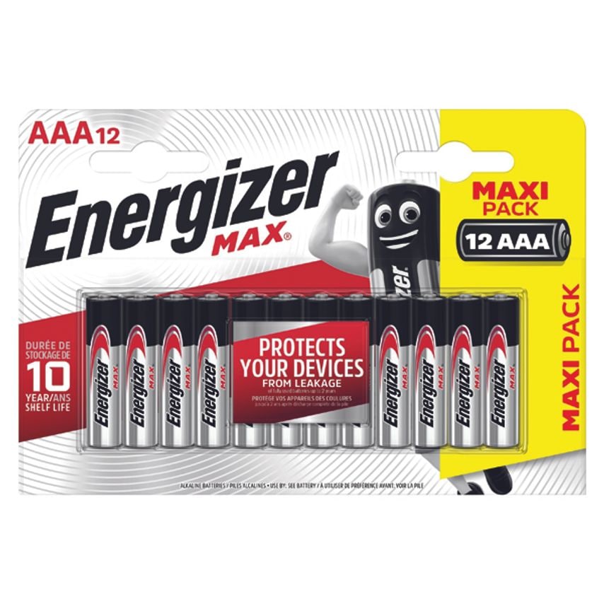 Shop Energizer MAX E92 AAA Batteries (Pack of 12) E300103700 Alkaline