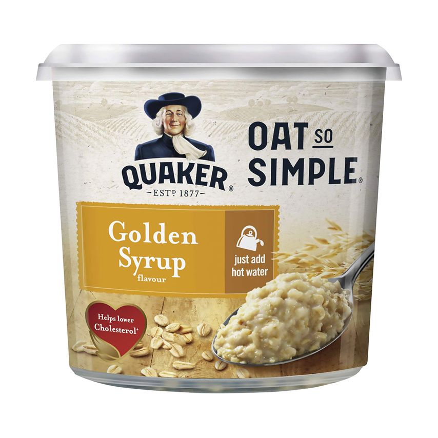 Quaker Oat So Simple Golden Syrup Porridge Pot 57g, Pack of 8 121256