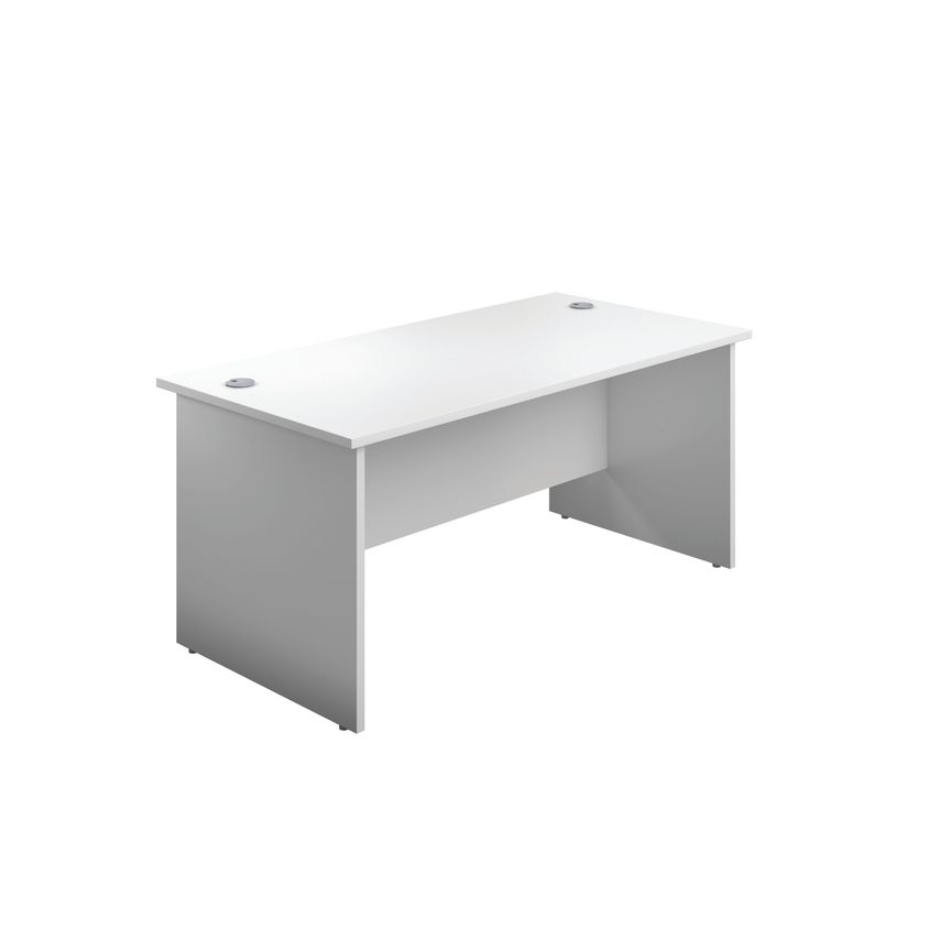 Jemini Rectangular Panel End Desk 1800X800mm White - KF804550