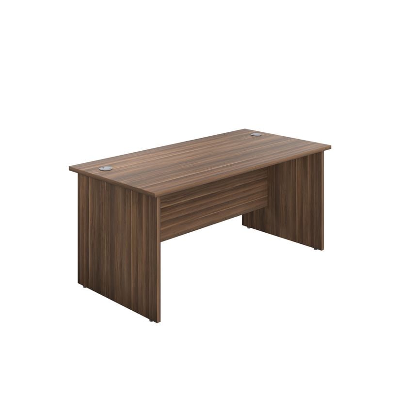 Jemini Rectangular Panel End Desk 1800X800mm Dark Walnut - KF804574