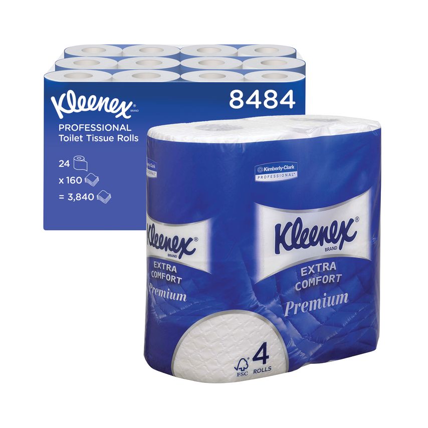 4-Ply Quilted Toilet Roll, Pack of 24 8484