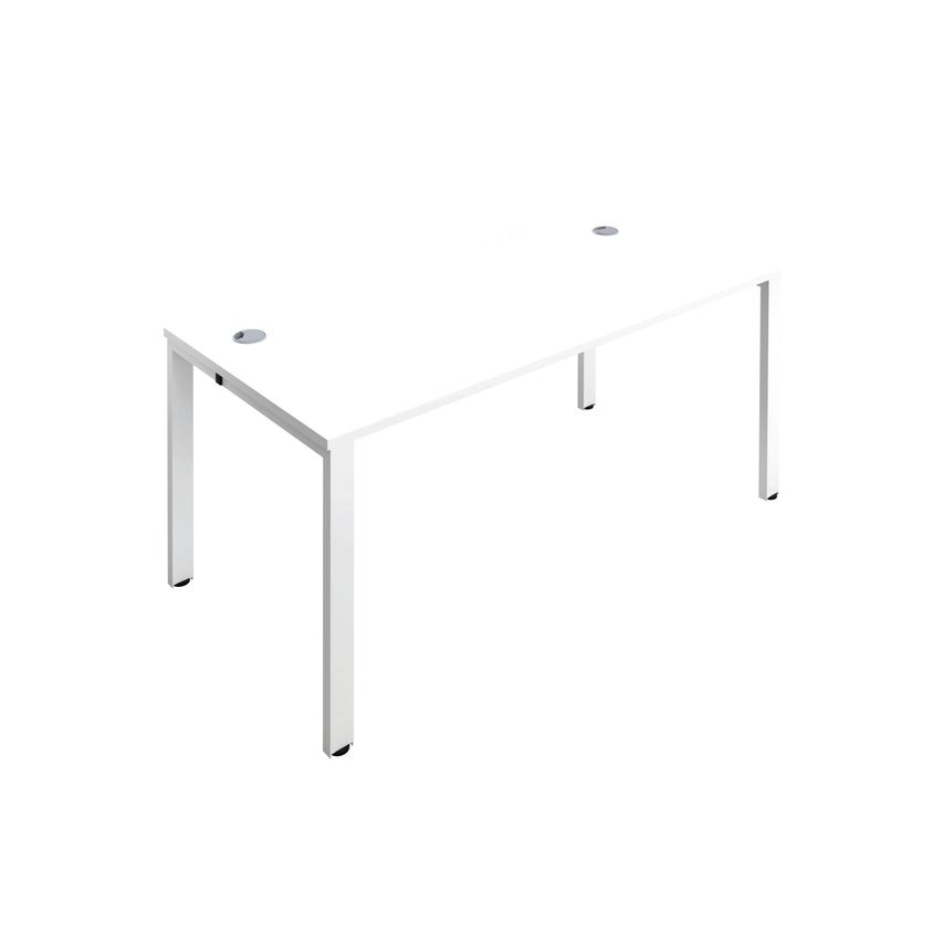 Jemini 1 Person Bench Desk 1600X800mm White/White - KF809234