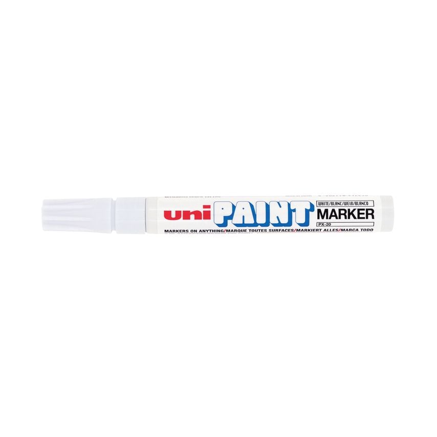 Uni Paint PX-20 Paint Marker Medium Bullet White, Pack of 12 545491000