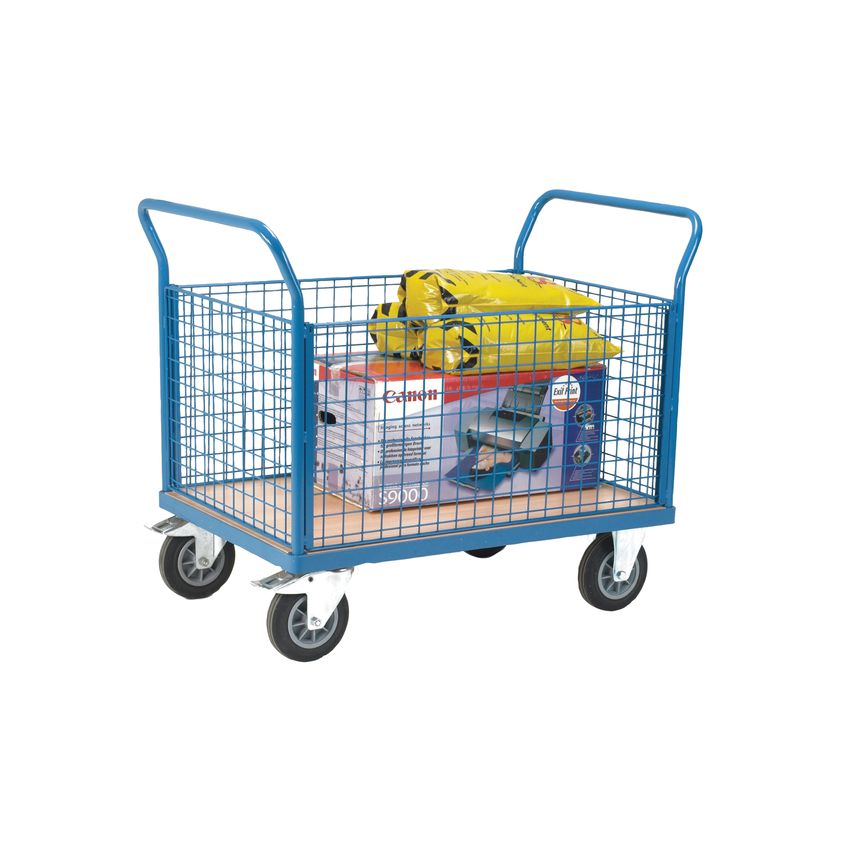 VFM Blue Premier Platform Truck Four Sided 1200 x 800mm 315630