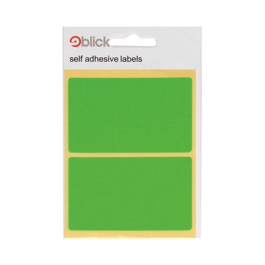 Blick Green Fluorescent Labels In Bags 50x80mm (Pack of 160) - RS01065