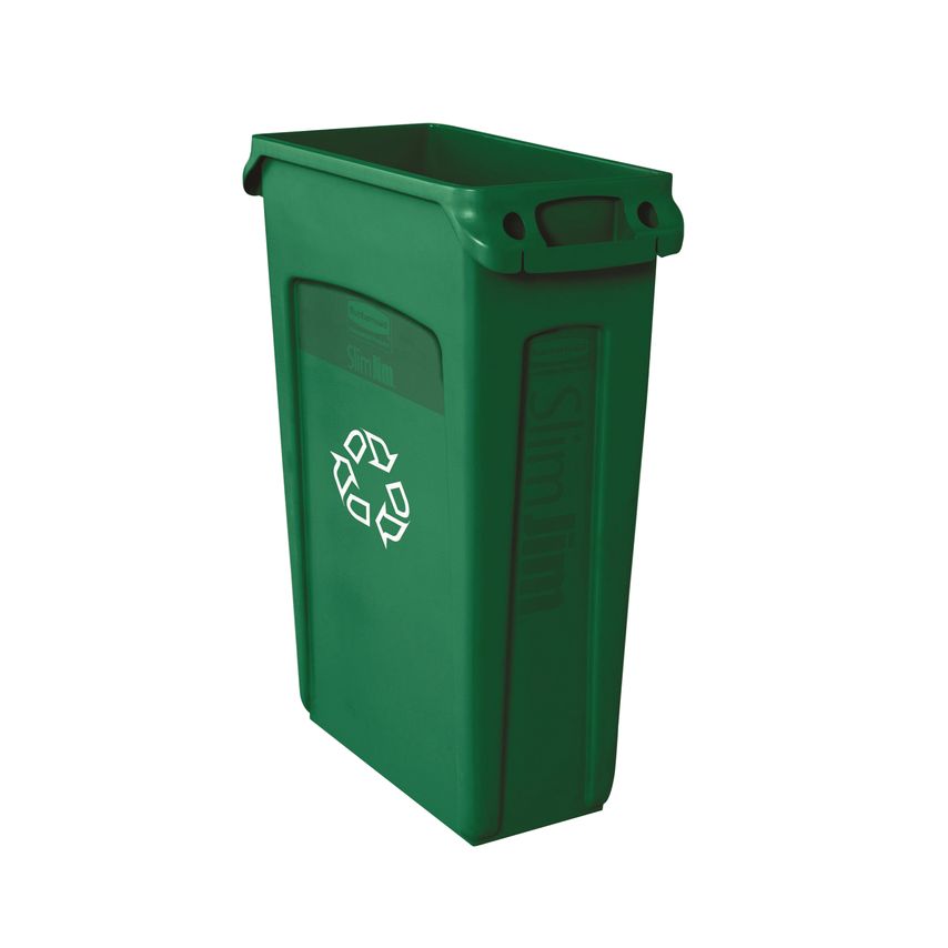 Rubbermaid Slim Jim Venting Channel Container 87L Green 3540-07-GRN