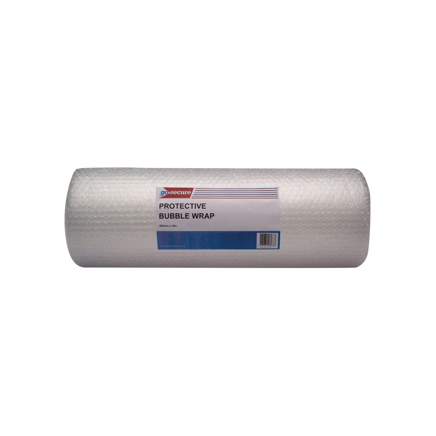 GoSecure Bubble Wrap Roll Large 500mmX10m Clear, Pack of 4 - PB02289