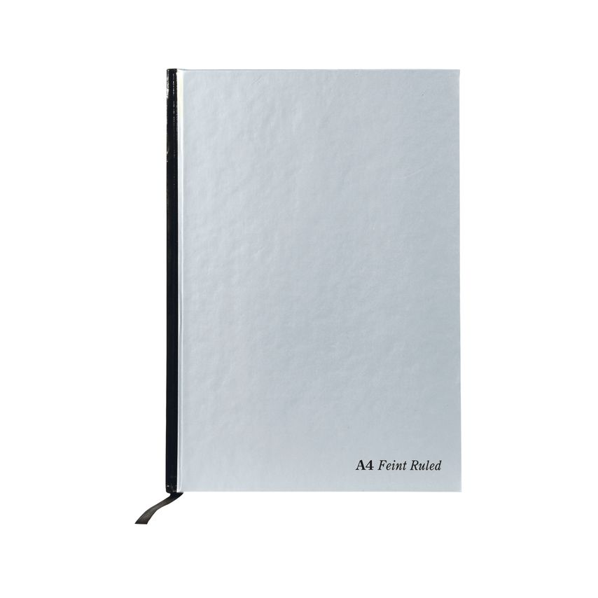 Silver Ruled Casebound Notebook 192 Pages A4 (Pack of 5) RULA4