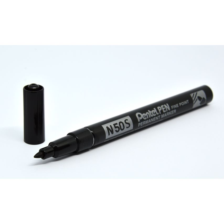 Pentel N50S Permanent Bullet Marker Fine Black, Pack of 12 N50S-A