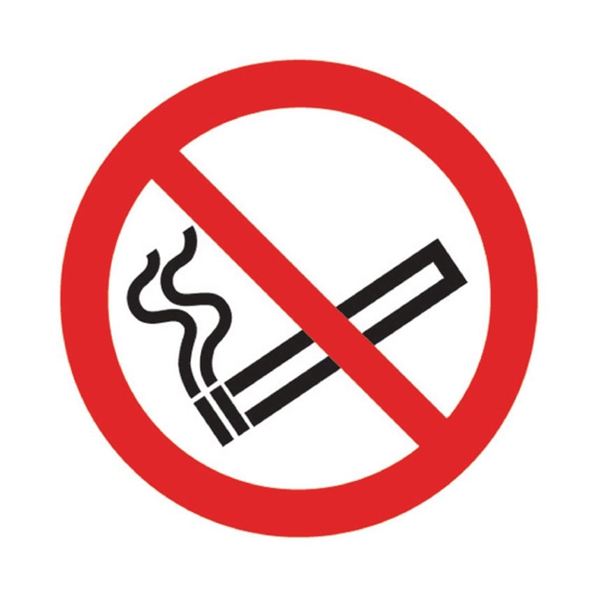 Signs & Labels Safety Sign No Smoking Symbol 50 x 50mm Self-adhesive PH04739S