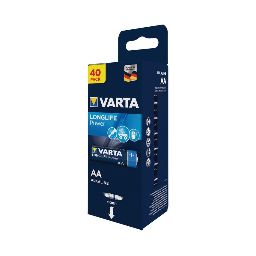 Varta Longlife Power Aa Battery (Pack of 40) 04906121194