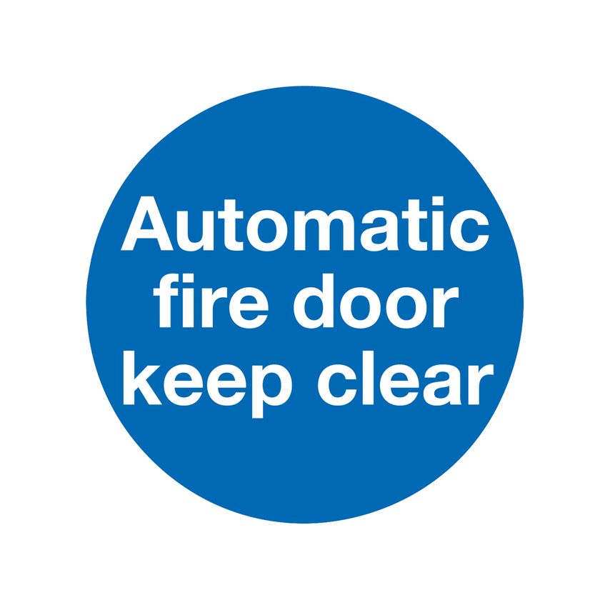 Signs & Labels Safety Sign Automatic Fire Door 100 x 100mm Self-adhesive, Pack o