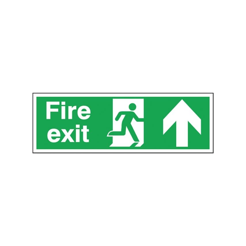 Signs & Labels Safety Sign Fire Exit Up 150 x 450mm Self-adhesive EB09A/S