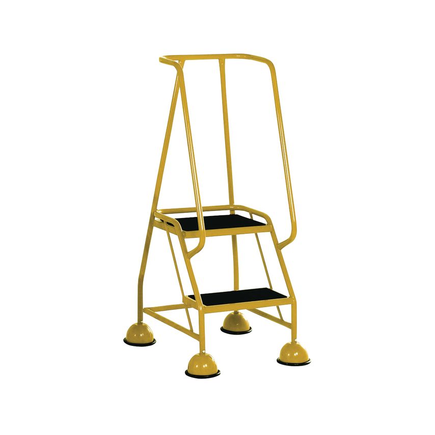 VFM Yellow 2 Tread Tubular Steel Step (W380 X D540 X H1185mm)
