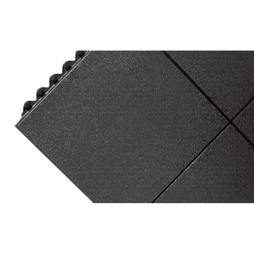 All-purpose Anti-fatigue Modular Mat Solid Surface Black 312413
