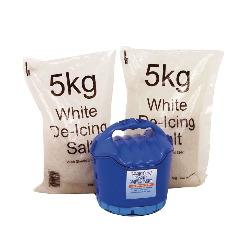 Winter Handheld Salt Shaker and 2XBAGS of White Salt 5kg 389106