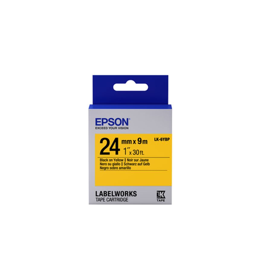 Epson Tape - Lk-6Ybp Pastel Blk-/Yell- you get 8