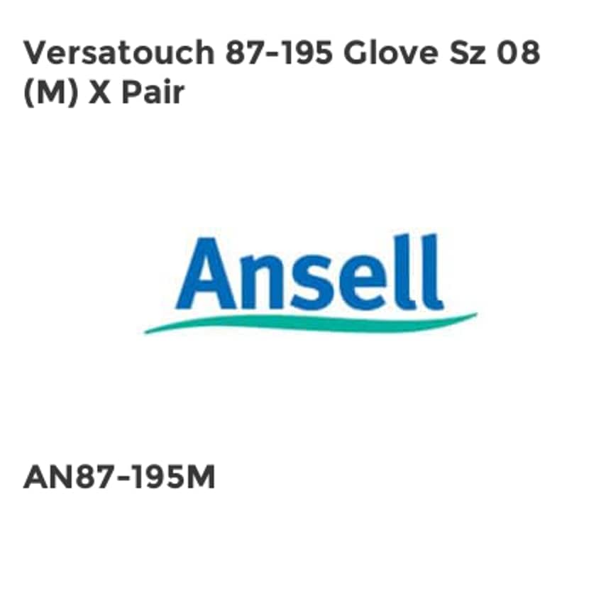 Ansell ANSELL VERSATOUCH 87-195 GLOVE SZ 08 (M)