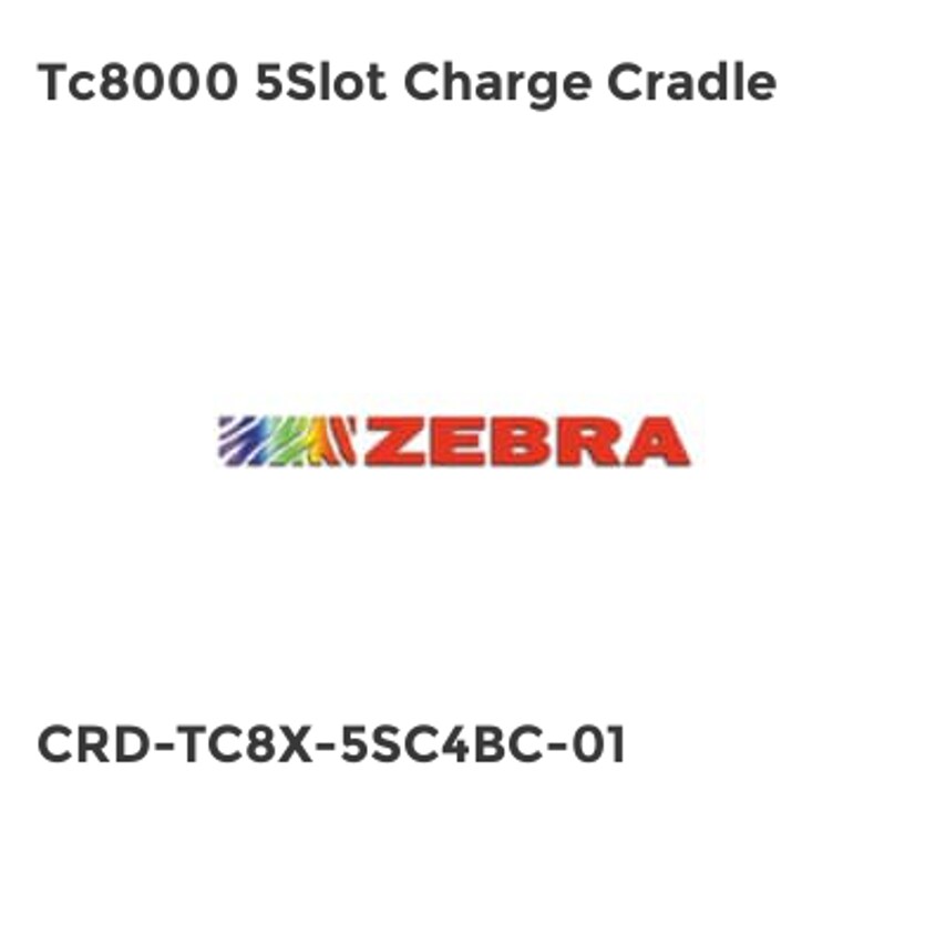 Zebra Tc8000 5Slot Charge Cradle
