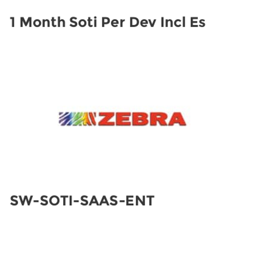 Zebra 1 Month Soti Per Dev Incl Es- you get 35