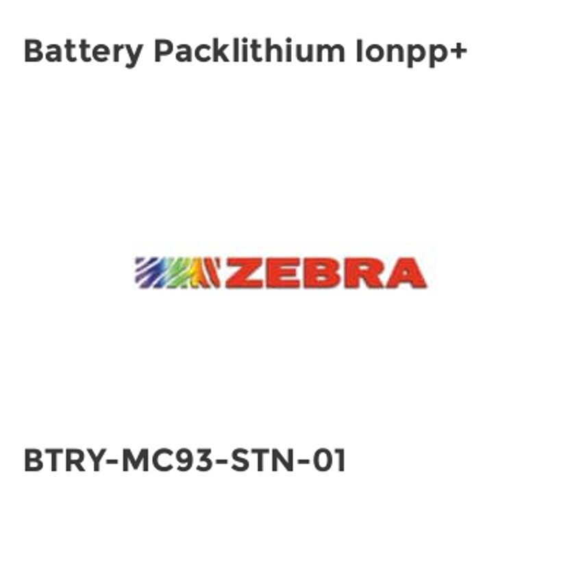 Zebra Battery Packlithium Ionpp+- you get 2