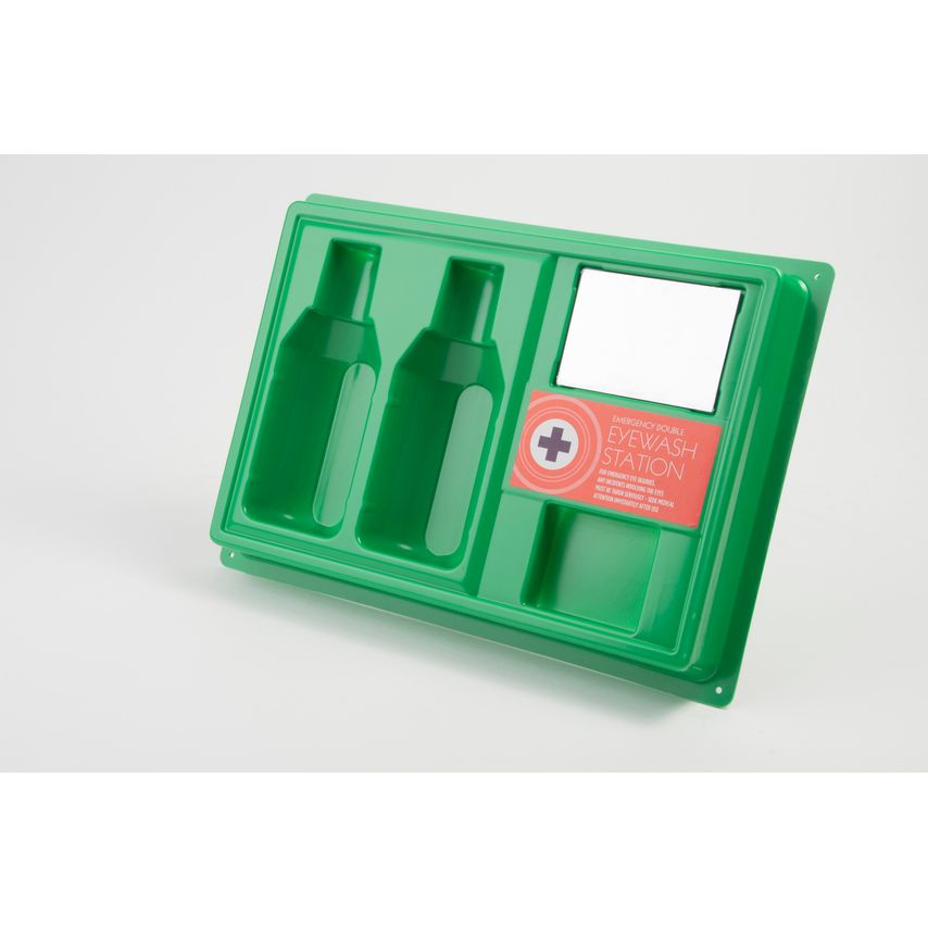 Double Eyewash Panel with Mirror