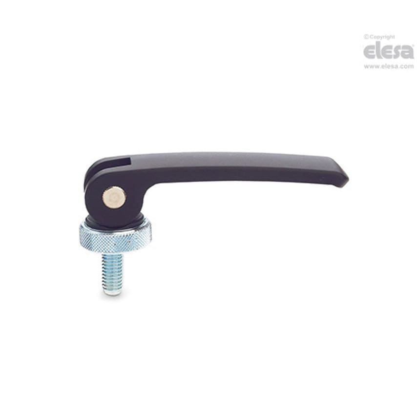 ELESA GN 927 Cam levers Zinc alloy Threaded screw GN 927-63-M5-40-B-B
