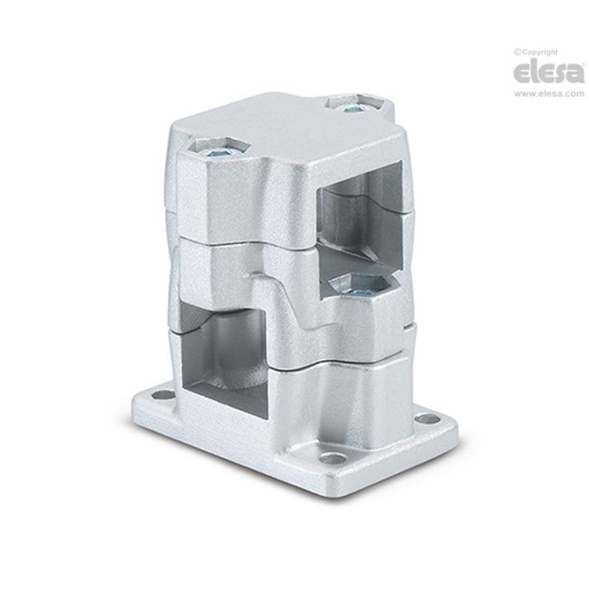 ELESA Two-way Connecting Clamp Base-GN 141-B48-B48-2-BL