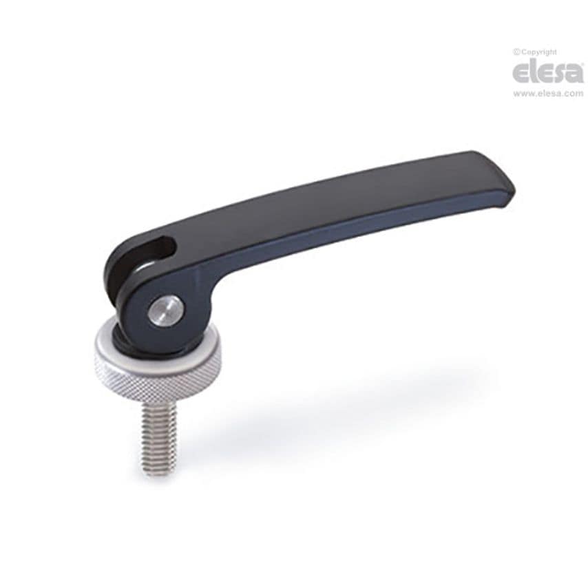 ELESA GN 9274 Cam levers Zinc alloy and stainless steel Threaded screw GN 927.4-
