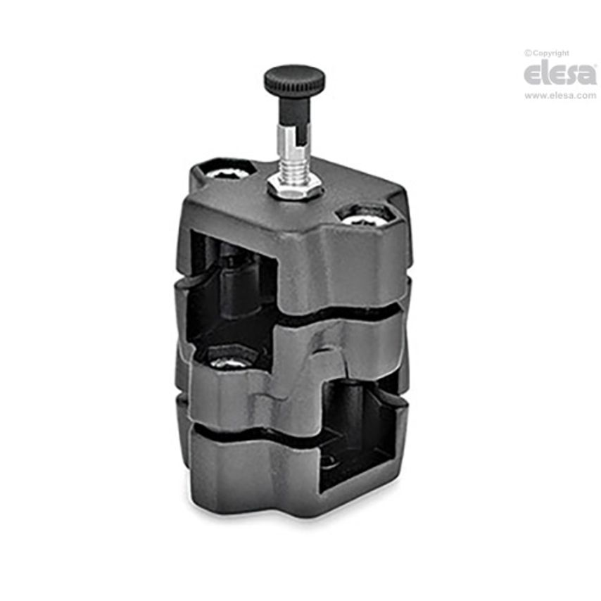 ELESA Two-way Connecting Clamp-GN 134.7-V30-V30-R-SW