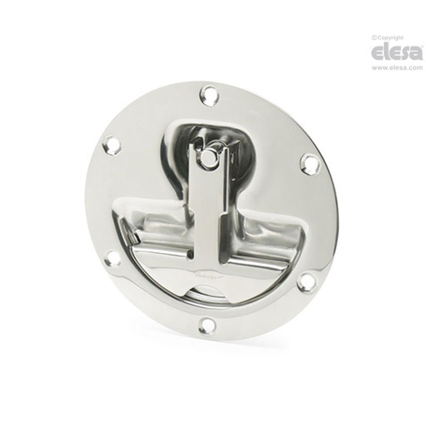 ELESA RH-EE-02 Folding handle with recessed tray Stainless steel RHEE-02.R120.39 - Picture 1 of 1