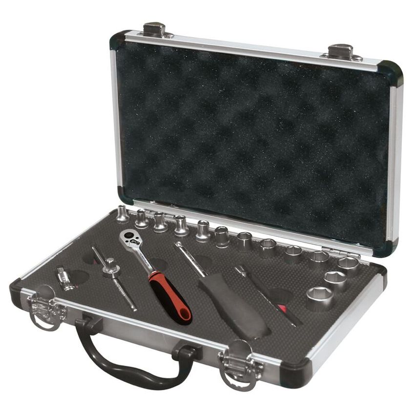EGA Master Set of 16 Pieces Socket Wrenches 1/4" 5/32" - 9/16" (6 Edges)