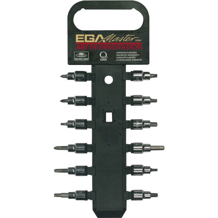 EGA Master Set of 12 Socket Bits 1/4" : 0, 8 x 4- 1 x 5, 5 - 1, 2 x 6- you get 2