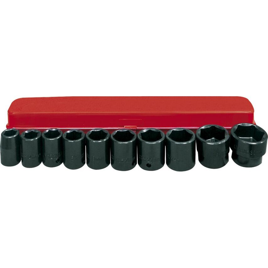 EGA Master Set of 10 Impact Socket Wrenches 1/2" (10-24 mm)- you get 2