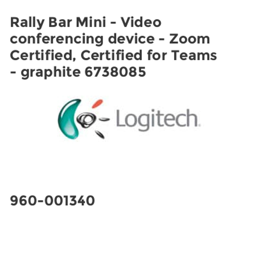 Logitech Rally Bar Mini - Video conferencing device - Zoom Certified, Certified