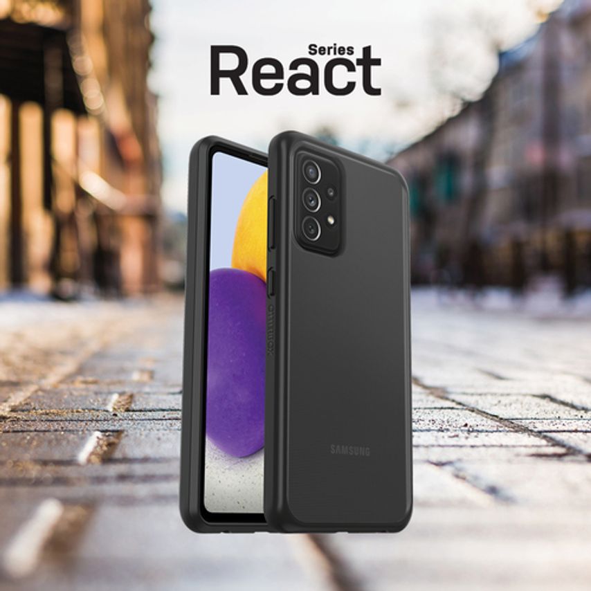 OtterBox React Series Case for Galaxy A72 Transparent/Black