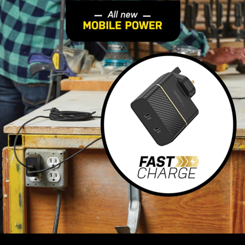 OtterBox Uk Wall Charger 50W 1X USBc 30W + 1X USBc 20W USBpd