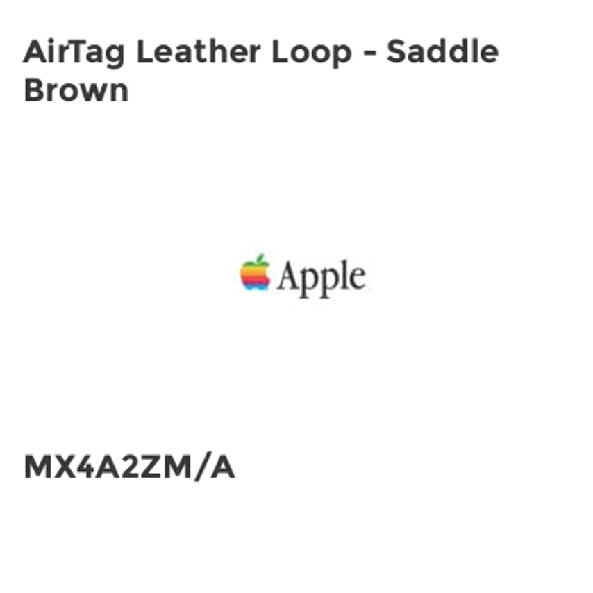 Apple AirTag Leather Loop - Saddle Brown
