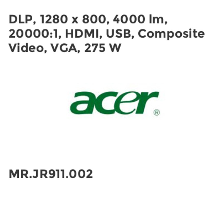 Acer Projector | X1326AWH | Black