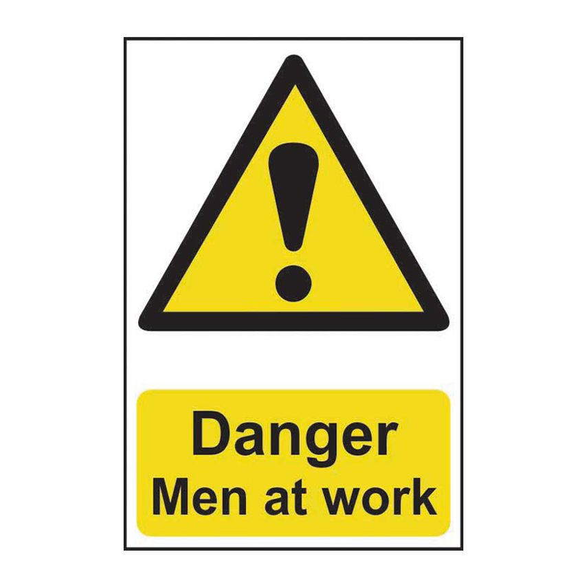 Scan Danger Men At Work - PVC 200 x 300mm
