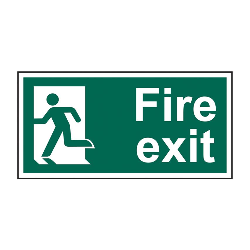 Spectrum Industrial Fire Exit (Man Left) - Sav (400 x 200mm)