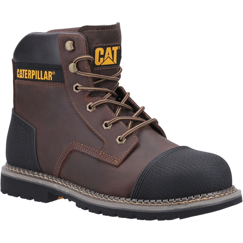 Caterpillar Powerplant S3 Boots Safety Brown Size 9